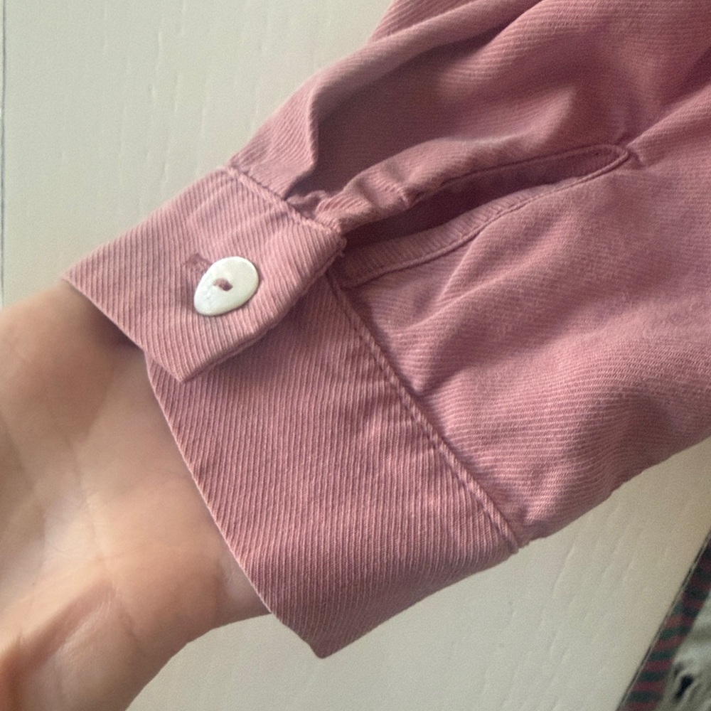 Zara Pink Ruffle Button Blouse - Picture 4 of 5